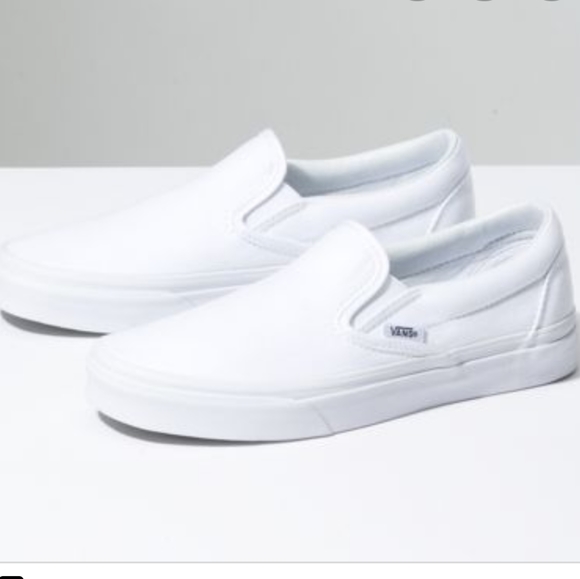 Vans Shoes - Classic White Slip on Vans